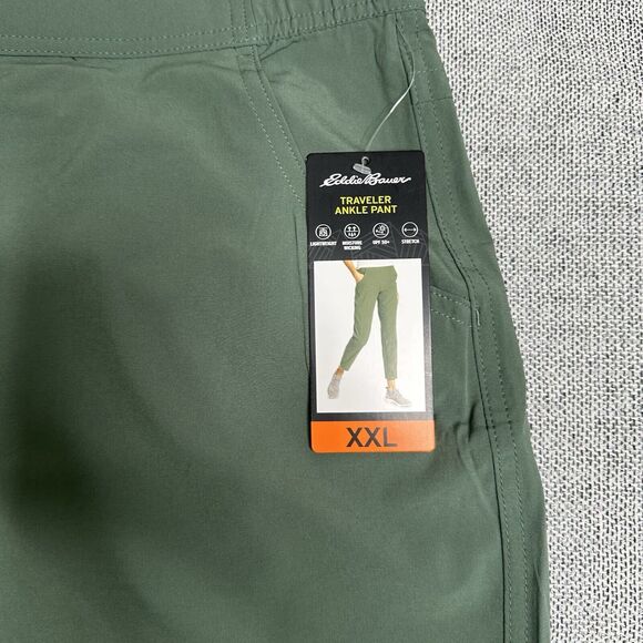 Eddie Bauer Women's Lightweight UPF 50+ Traveler Ankle Pants Green Size XXL NWT - Picture 8 of 13